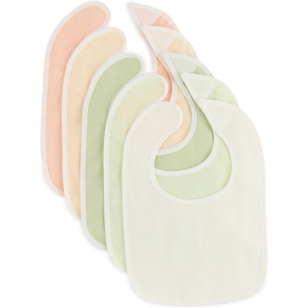 BIECO Lätzchen 5er Pack Baby Lätzchen mit Klettverschluss