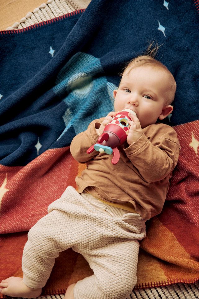 Babydecke Babydecke Little Rocket, Biederlack, 75 x 100, mit Zierstich – Bild 3 von 5