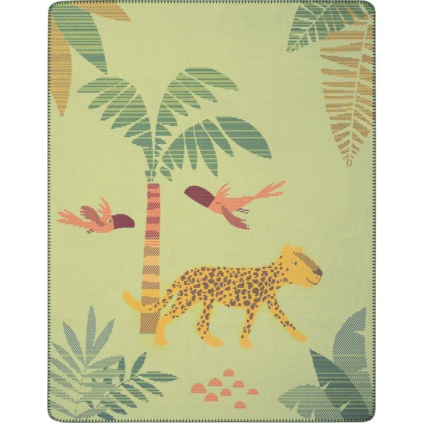 Babydecke Babydecke Wildlife, Biederlack, 75 x 100, mit Zierstich