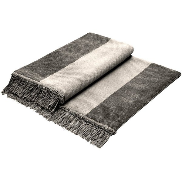 Biederlack Sofaschoner Cotton Cover Salt & Pepper, 100 x 200 cm (Breite x Länge) mit Fransen