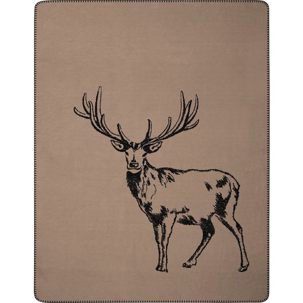 Wohndecke Deer, Biederlack, mit Zierstich