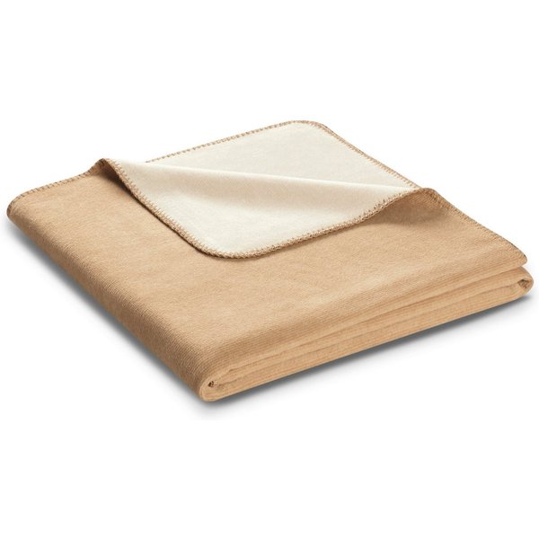 Wohndecke Melange, Biederlack, mit geketteltem Zierstich
