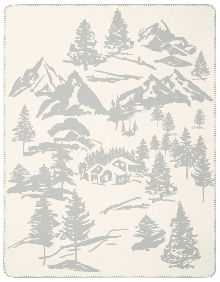 Wohndecke Mountain Dreams, Biederlack, romantischer Winter in den Bergen – Bild 3 von 5
