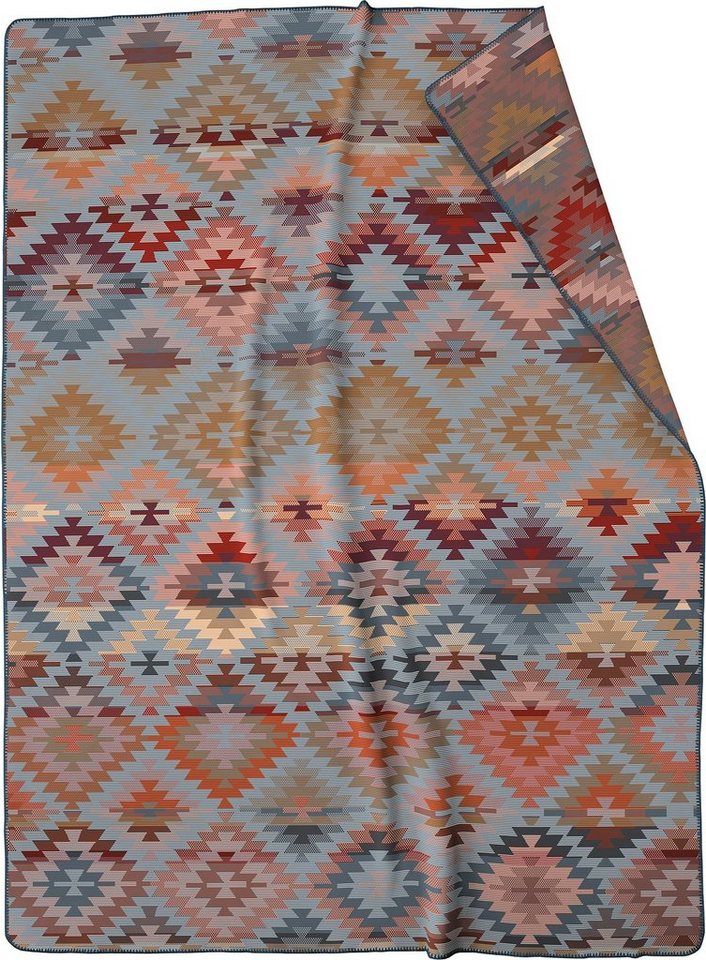 Wohndecke Navajo, bunte Ethno-Sofadecke in 150x200 cm, Biederlack, Decke aus Baumwollmischgewebe, Made in Germany – Bild 2 von 5