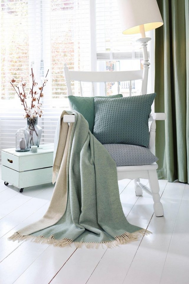 Wohndecke Soft Impression im Doubleface-Look, Biederlack, Baumwolle-Kaschmir-Mix – Bild 2 von 3