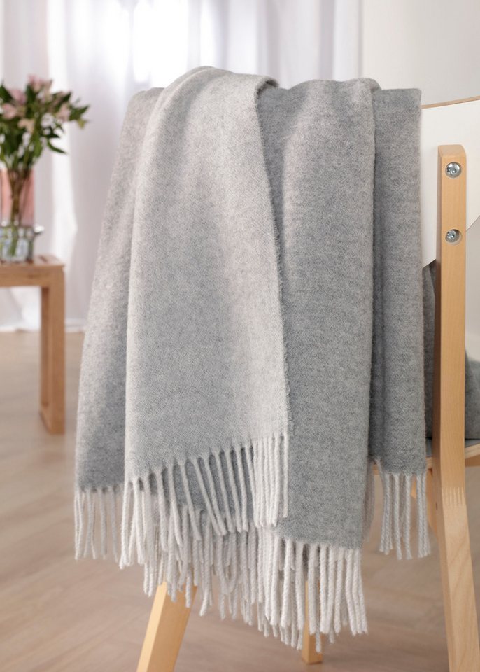 Wohndecke Soft Impression im Doubleface-Look, Biederlack, Baumwolle-Kaschmir-Mix – Bild 2 von 2