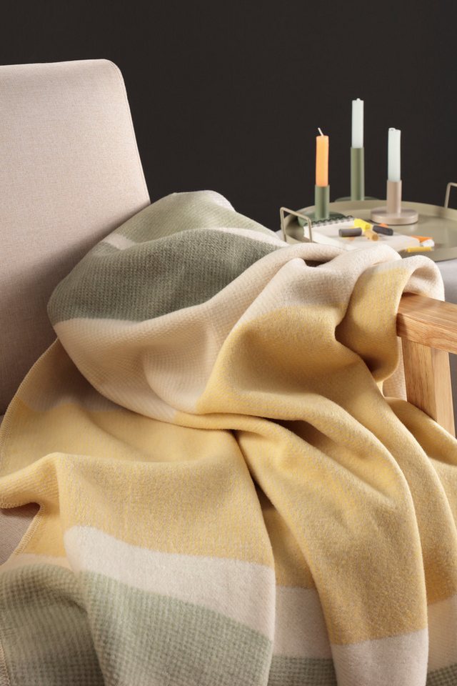 Wohndecke Wohndecke Stripe Delight, Biederlack, mit modernem Karodesign – Bild 3 von 3