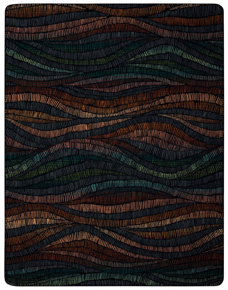 Wohndecke Vivid Waves, Biederlack, kuscheliger Blickfang – Bild 3 von 5