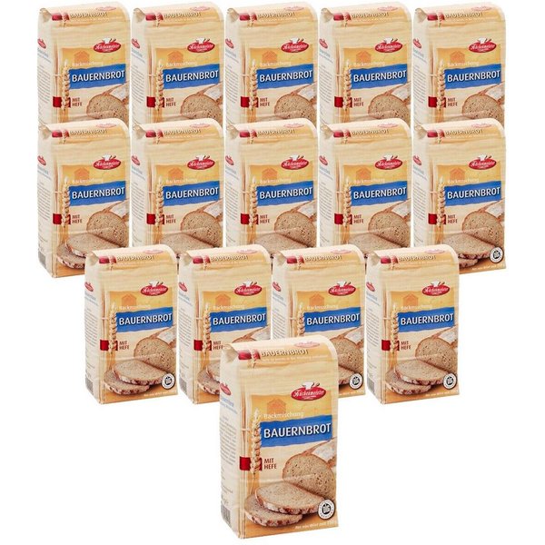 Bielmeier Backmischung Bauernbrot Küchenmeister, 1 x 7500 g, (15 x 500g), Made in Baden-Württemberg (SET314013-15)
