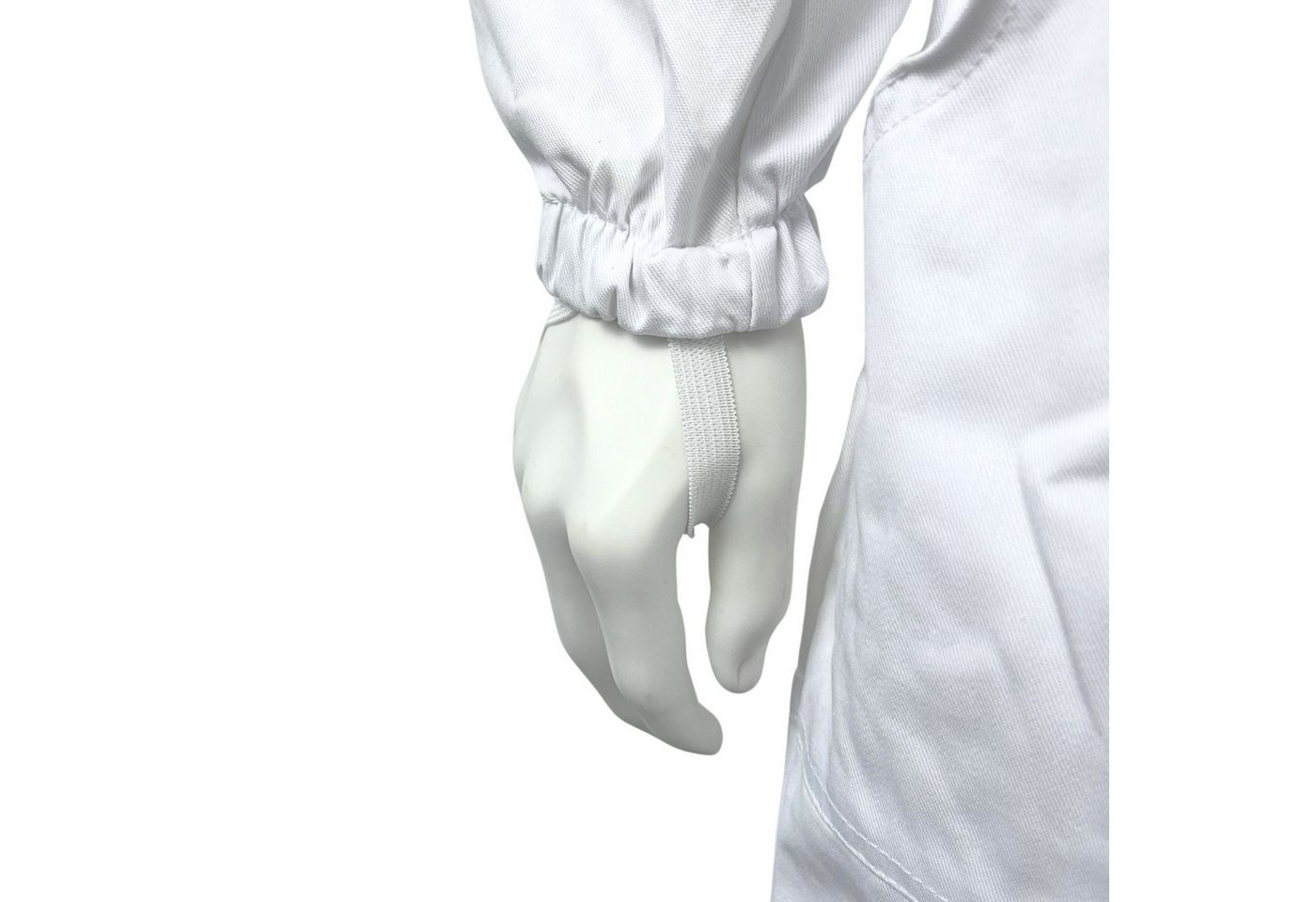 BIENEN SCHMIDT Arbeitsoverall Imkerschutzanzug BASIC mit integriertem Schleier & Reißverschluss weiß Imkersuit Schutzkleidung Arbeitsoverall Schutz-Overall – Bild 4 von 5