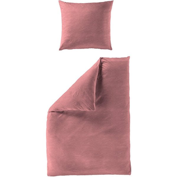 BIERBAUM Bettwäsche Chic Uni, Seersucker, 2 teilig, Schickes Unidesign: Modern und elegant für jedes Schlafzimmer