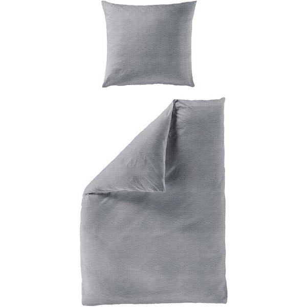 BIERBAUM Bettwäsche Chic Uni, Seersucker, 2 teilig, Schickes Unidesign: Modern und elegant für jedes Schlafzimmer