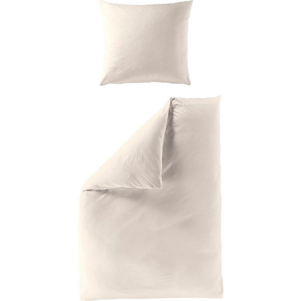 BIERBAUM Bettwäsche Elegant uni, Mako-Satin, 2 teilig, Mako-Satin, 100 % Baumwolle, Uni, pflegeleicht