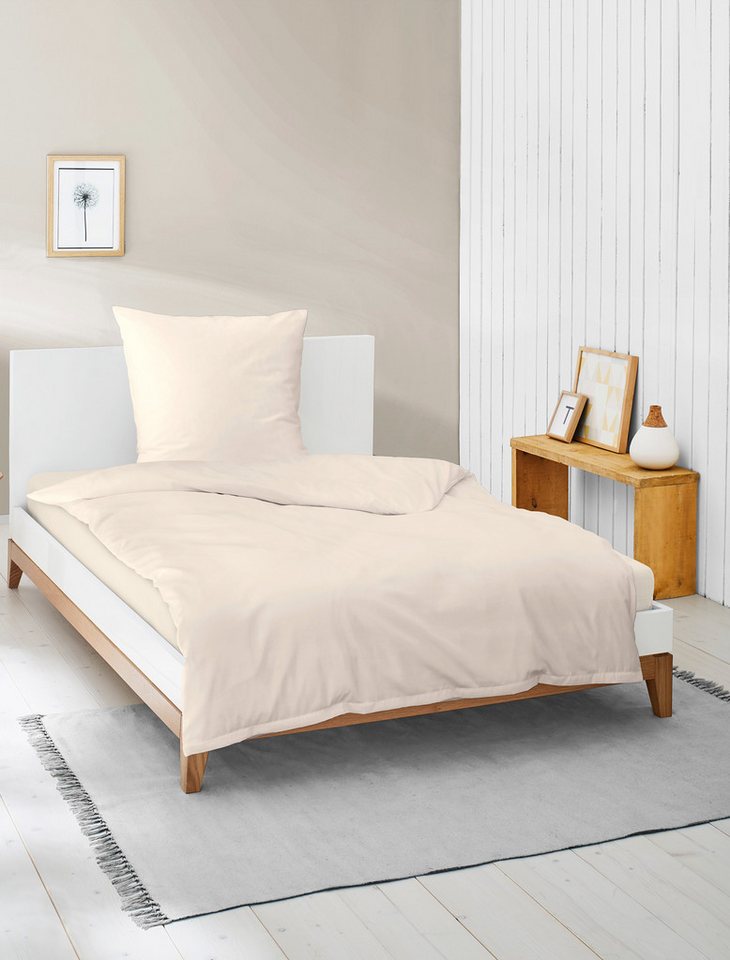 BIERBAUM Bettwäsche Elegant uni, Mako-Satin, 2 teilig, Mako-Satin, 100 % Baumwolle, Uni, pflegeleicht – Bild 2 von 5