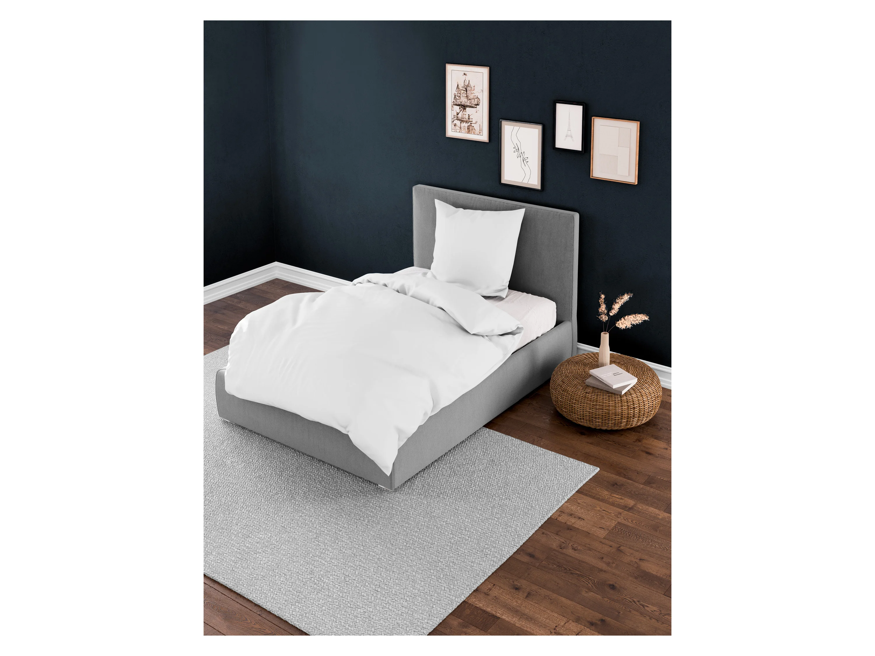 BIERBAUM Bettwäsche Elegant uni, Mako-Satin, 2 teilig, Mako-Satin, 100 % Baumwolle, Uni, pflegeleicht – Bild 2 von 4