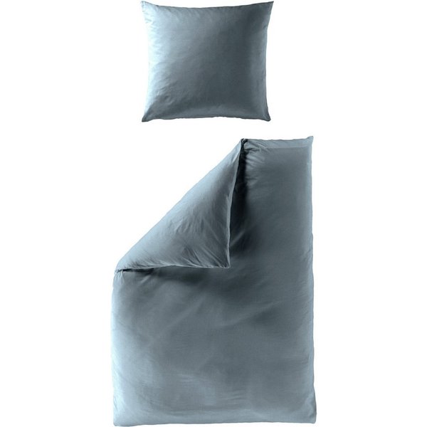 BIERBAUM Bettwäsche Elegant uni, Mako-Satin, 2 teilig, Mako-Satin, 100 % Baumwolle, Uni, pflegeleicht