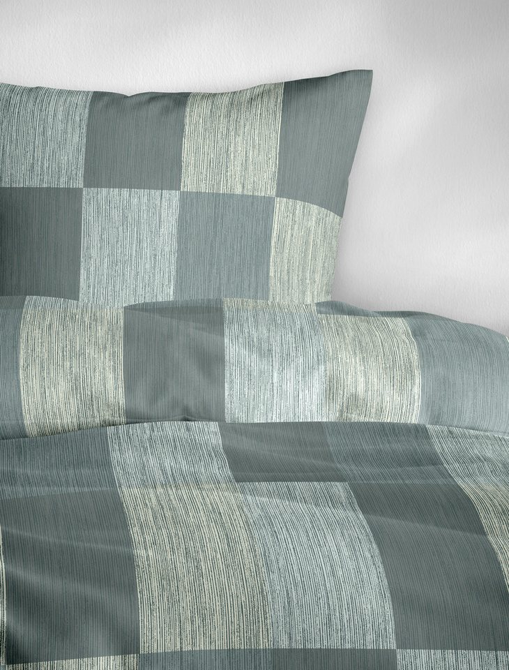 BIERBAUM Bettwäsche Satin Bettwäsche 4142, Mako-Satin, 2 teilig, 100 % Baumwolle, pflegeleicht, seidig glatt – Bild 3 von 4