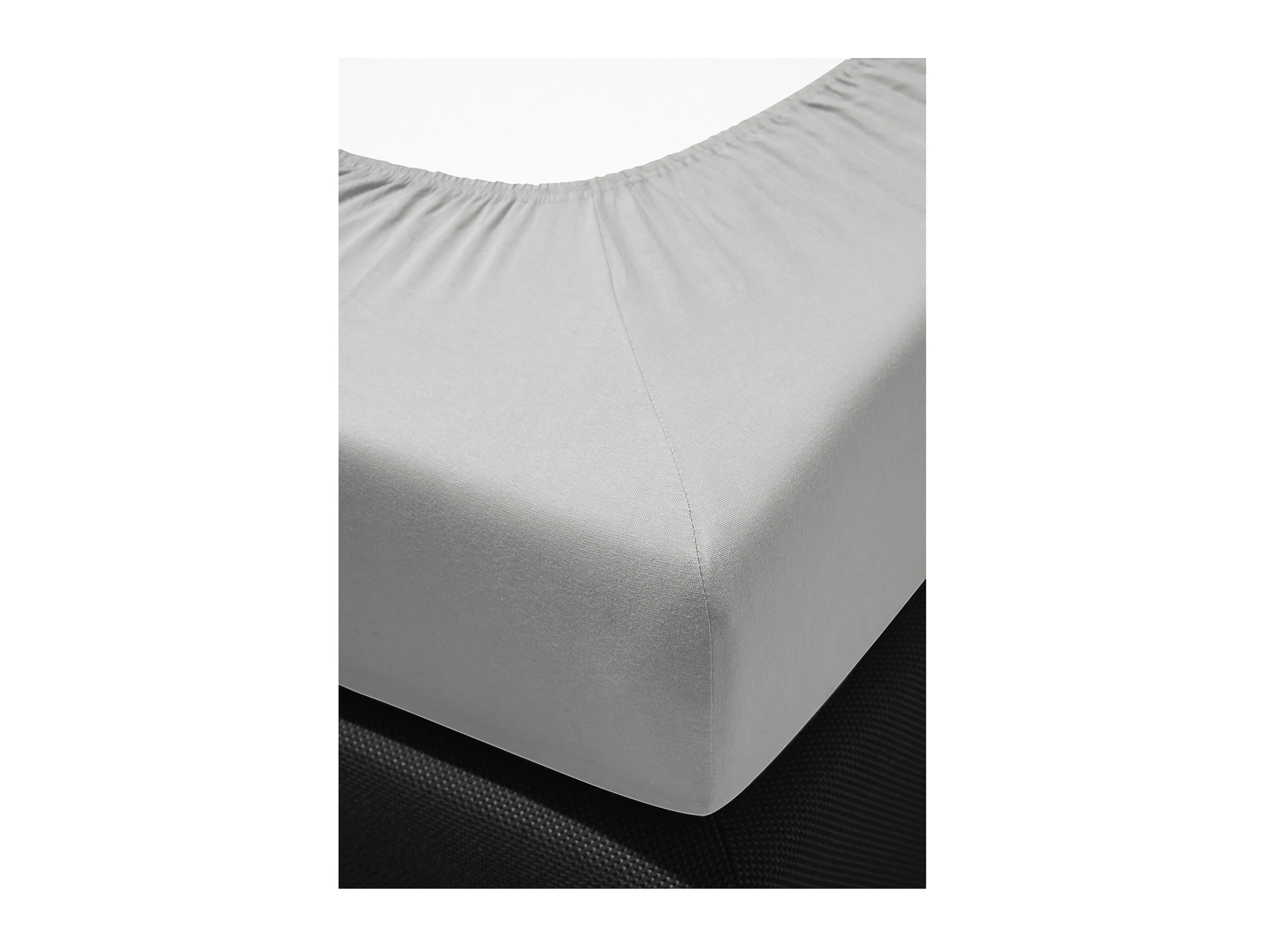 BIERBAUM Jersey Spannbetttuch 1002 (11 silber, 100 x 200 cm) – Bild 4 von 4