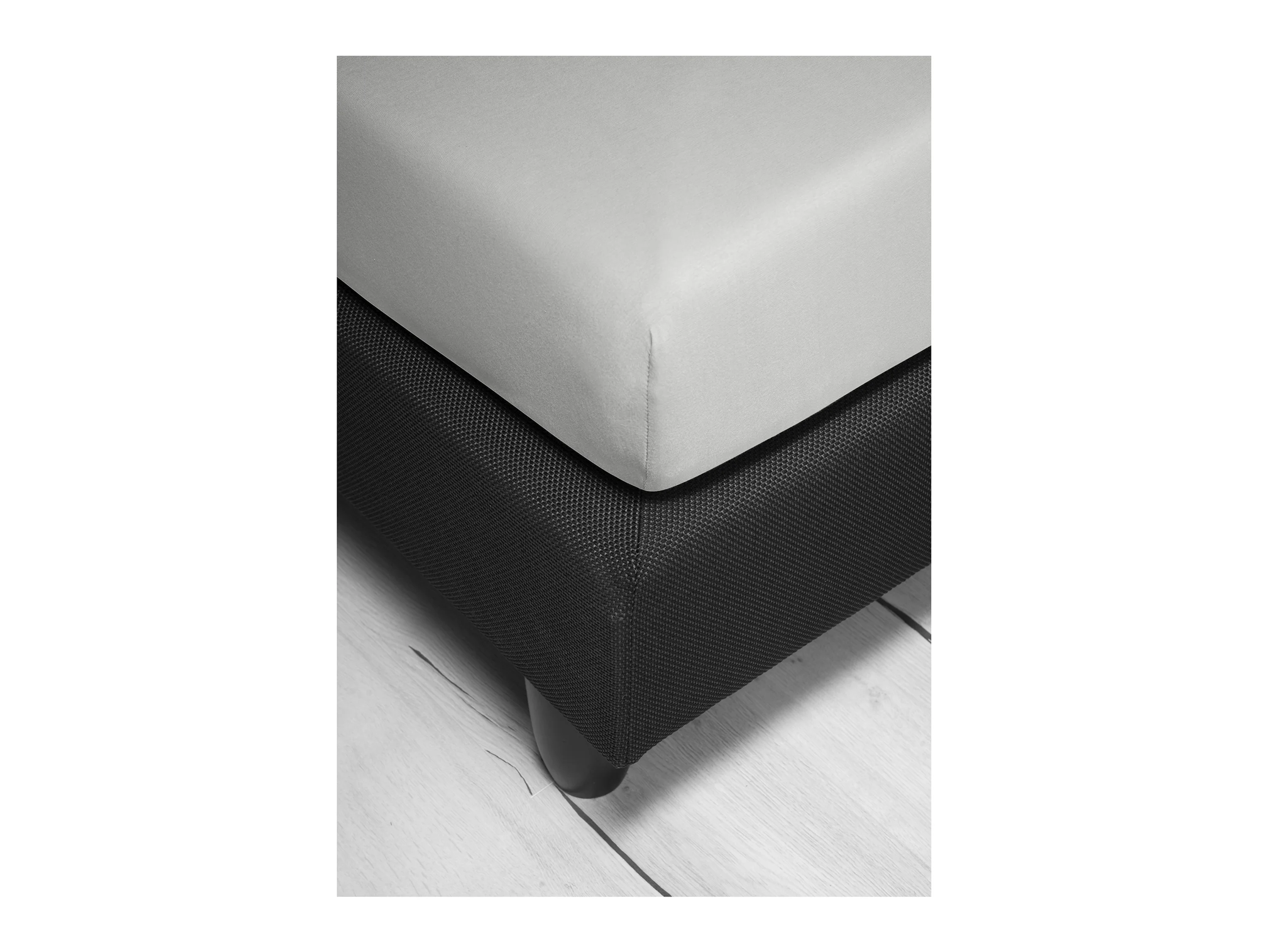 BIERBAUM Jersey Spannbetttuch 1002 (11 silber, 190 x 200 cm) – Bild 3 von 4