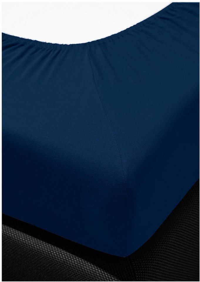 BIERBAUM Spannbettlaken Jersey, Jersey, Gummizug: rundum, (1 Stück), 95 % Baumwolle und 5 % Elasthan für optimale Weichheit und Dehnbarkeit – Bild 5 von 5