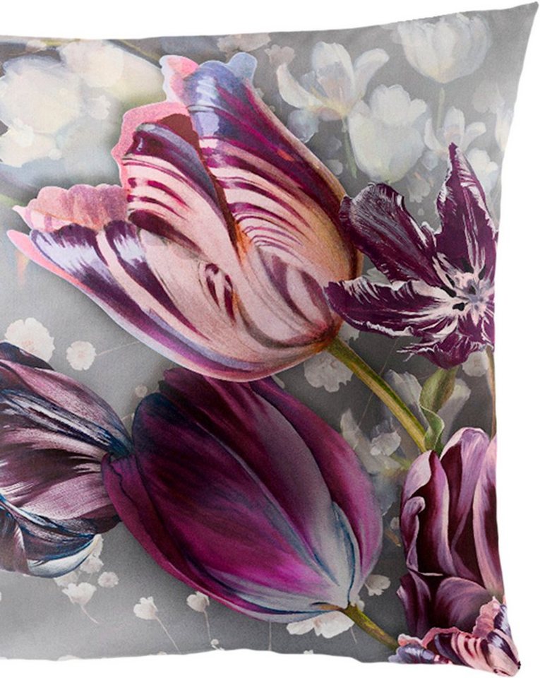BIERBAUM Wendebettwäsche Tuli, Mako-Satin, 2 teilig, Mako-Satin, 100 % Baumwolle, mit floralem Muster, pflegeleicht – Bild 3 von 5