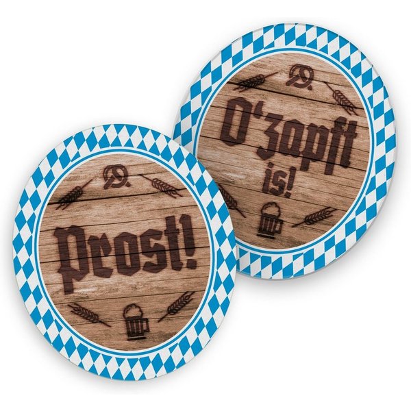 itenga Bierdeckel itenga 40x Bierdeckel Untersetzer "O zapft is! / Prost" Oktoberfest Ba