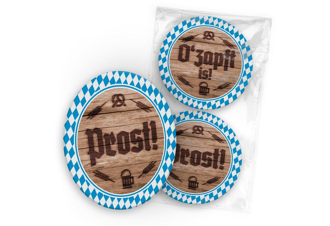 itenga Bierdeckel itenga 40x Bierdeckel Untersetzer "O zapft is! / Prost" Oktoberfest Ba – Bild 2 von 4