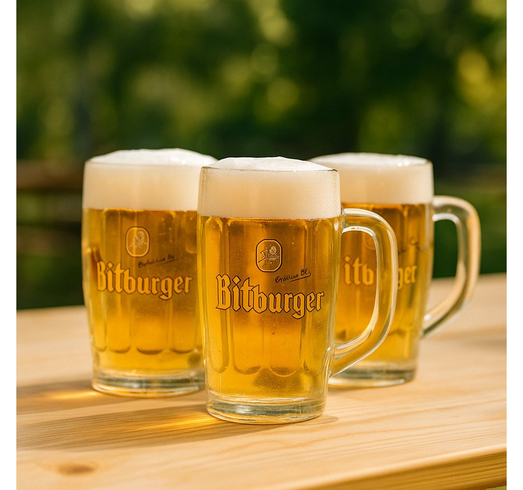 Bitburger Bierglas Bitburger Bierkrug Set 6× 0,3 L – Original Biergläser – Geeicht – Bild 2 von 4