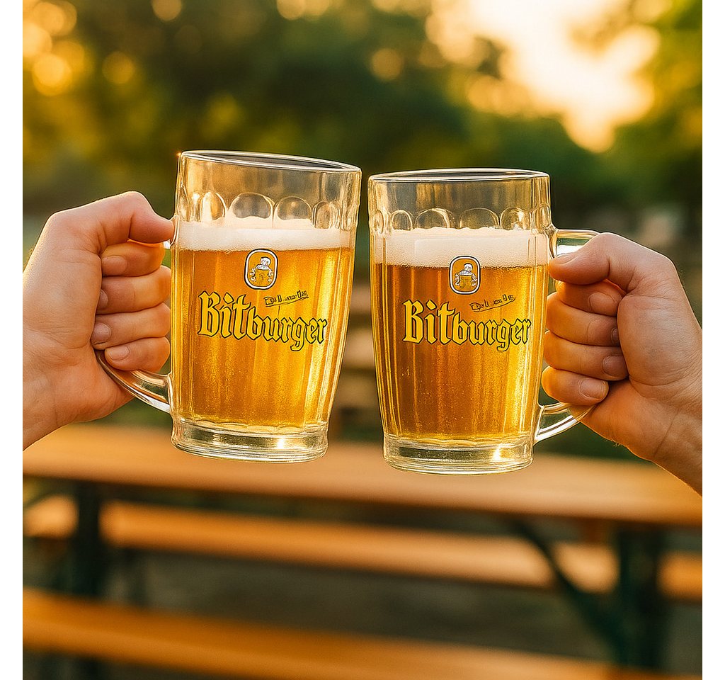 Bitburger Bierglas Bitburger Bierkrug Set 6× 0,3 L – Original Biergläser – Geeicht – Bild 3 von 4