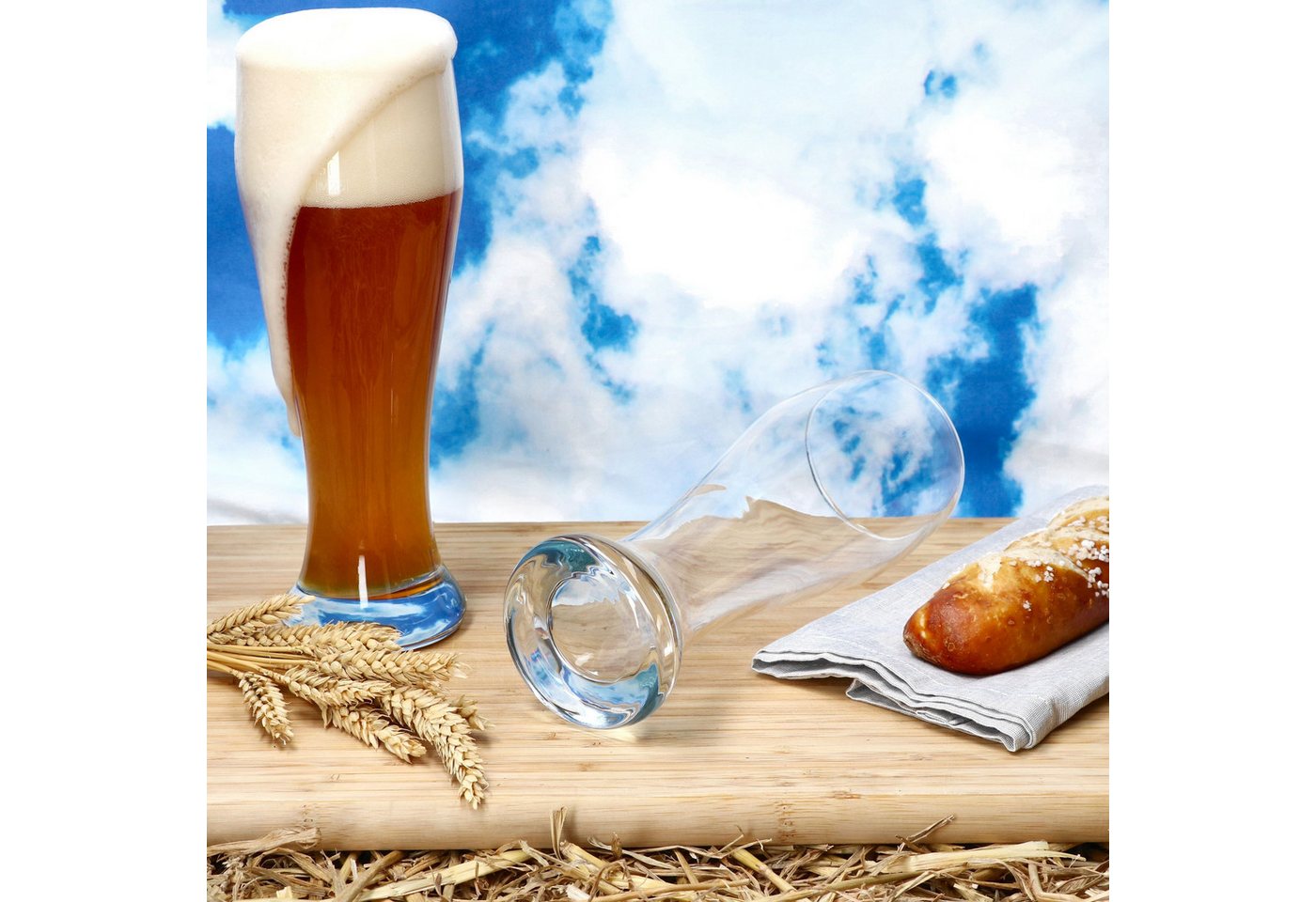 MamboCat Bierglas MamboCat 6x Sepp Weizenbiergläser Set 0,5 L geeicht Klarglas Weißbier, Glas – Bild 3 von 5