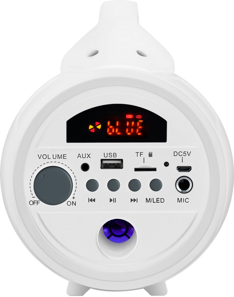 BigBen PARTY Lite - white BT-Speaker/disco lighting/1 micro Bluetooth-Lautsprecher – Bild 5 von 5