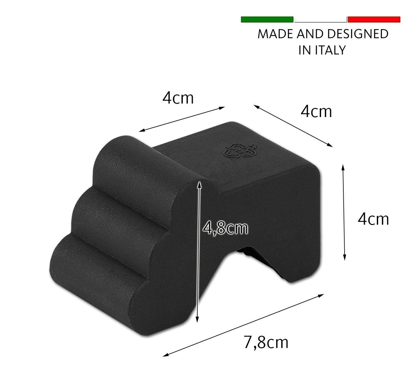 BigDean Blumentopfuntersetzer 4x Blumentopf Füßchen Anthrazit Pflanzkübel Untersetzer extra stabil, Zubehör für Pflanztöpfe, Set, 4-tlg., Robuste, Standhafte, F – Bild 5 von 5