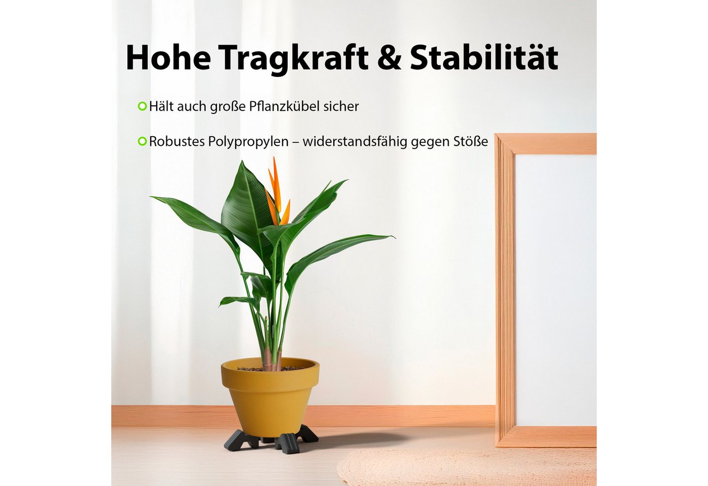 BigDean Blumentopfuntersetzer Füßchen 4x Spezial Anthrazit Blumentöpfuntersetzer, Zubehör für Blumentöpfe, Packung, 4-tlg., Blumentopffüße, Verbessert Luftzirku – Bild 2 von 5