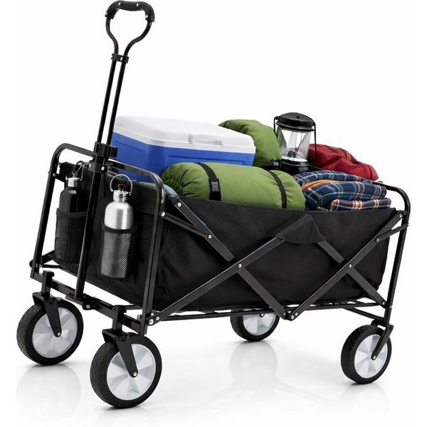 BigDean Bollerwagen 105L, bis 100 kg belastbar – Handwagen mit ausziehbarer Deichsel (Stück, 1-tlg., Bollerwagen), Kompakt, Faltbar, Robust