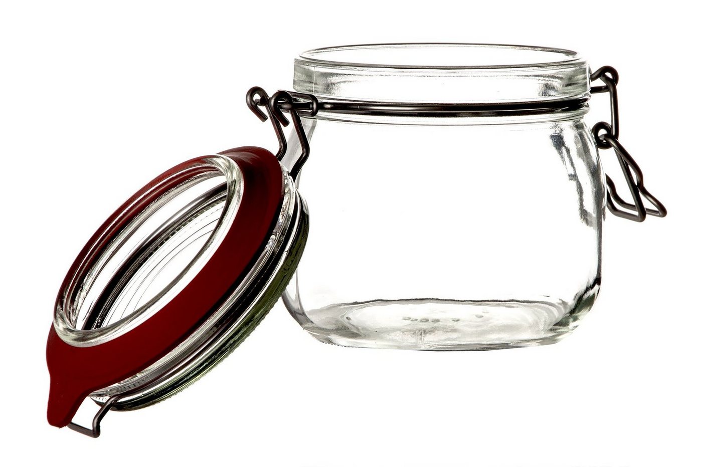 BigDean Einmachglas 6x Drahtbügelgläser 600ml Bügelverschluss Made in Germany Einweckgl, Glas, (Set, 6-tlg., Vorratsgläser), Einweck Glas, Bügelglas, Drahtbügel – Bild 3 von 5