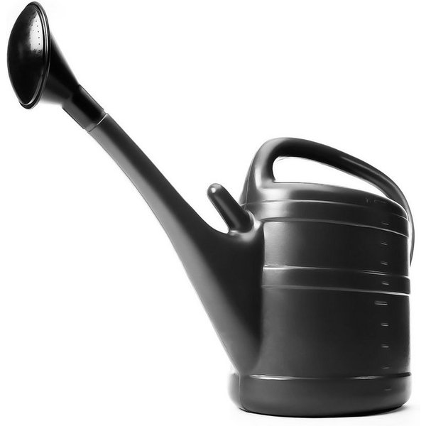 BigDean Gießkanne 10 Liter anthrazit - Gartengießkanne mit Abnehmbarer Brause (Set, 1-tlg., Gießkanne + Brausenkopf), Robustter Kunststoff, Gießbrausenaufsatz, 