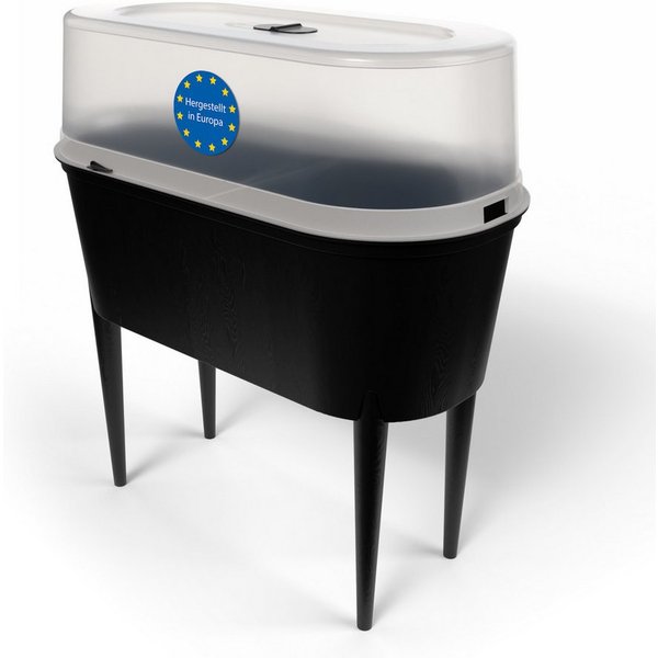 BigDean Hochbeet Balkon mit Abdeckung aus robustem Kunststoff abnehmbare Beine (Packung, 1 St., Hochbeet), Mit Haube, Robust, Kompakt