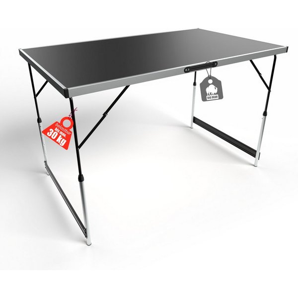 BigDean Klapptisch Multifunktionstisch klappbar stabiler Mittelstrebe 100x60 cm Schwarz (Packung, 1-St., Campingtisch), Multifunktionaler Mehrzwecktisch