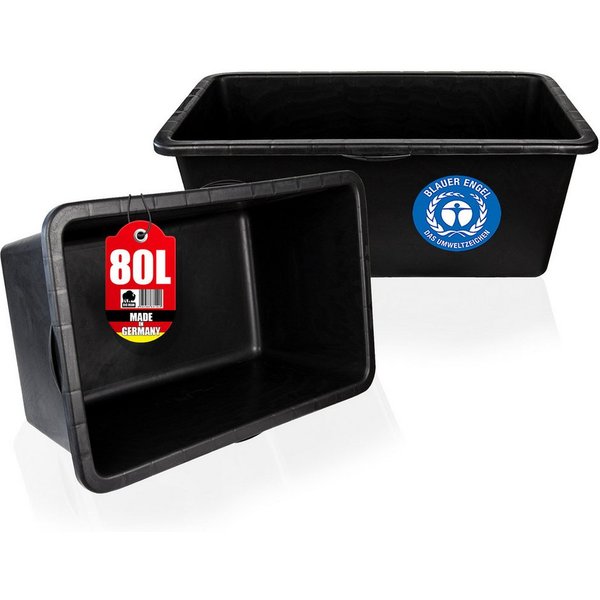 BigDean Mörtelkasten Mörtelwanne 60 L Eckig Miniteich Baueimer Made in Germany, (Set, 1-tlg., Mörtelwanne), Vielseitig, Speiswanne, Mörtelwanne, Zementwanne, Mi