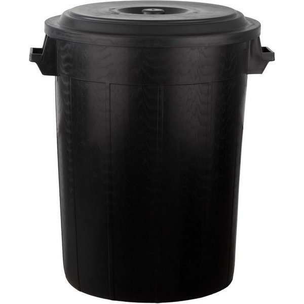 BigDean Mülleimer Universaltonne Schwarz in verschiedenen Größen, Tragegriffe, Robust, Made in Italy