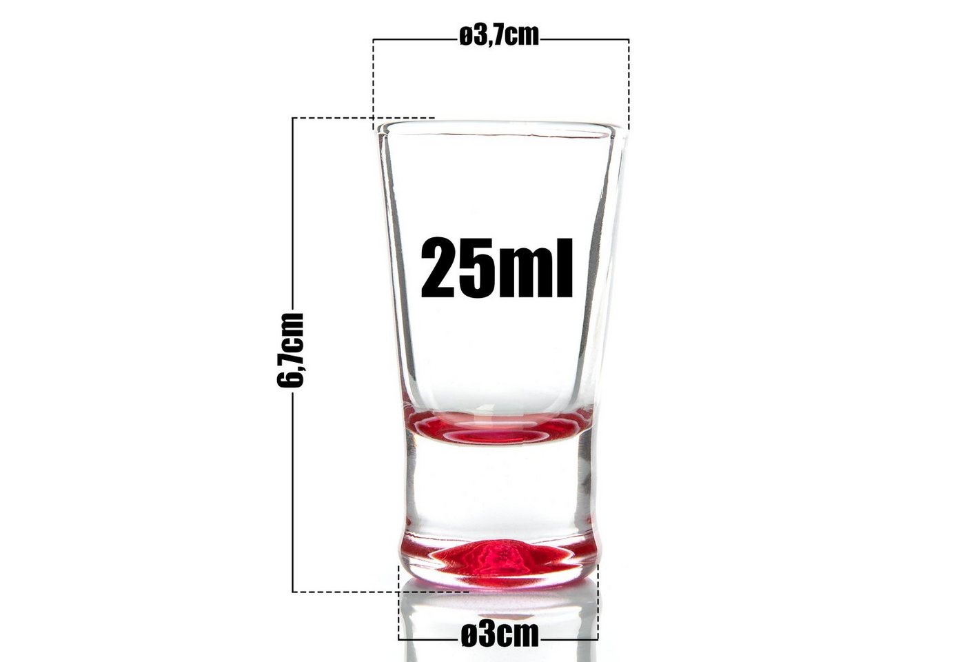 BigDean Schnapsglas 2cl in Geschenkbox – hochwertige Shotgläser lebensmittelecht, 48-tlg., Glas, Robustes Glas, Langlebige Qualität, Elegante Form, Vielseitig. – Bild 3 von 5
