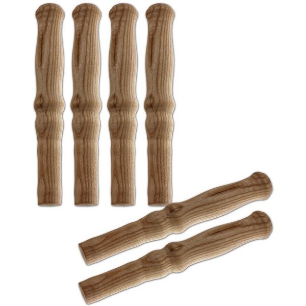 BigDean Stangengriff 6x Universal Holzgriffe Karrengriff Schiebkarre Schubkarrengriffe (Set, 6-St., Holzgriffe), Schubkarren, Schiebekarren, Sackkarren
