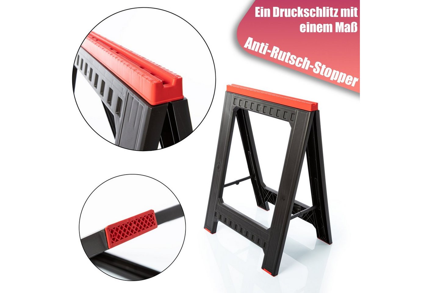 BigDean Untergestell Unterstellbock Arbeitsbock Klappbock Stützbock, Zubehör für DIY, Pro, Vielseitig, Platzsparend, Robust – Bild 3 von 5