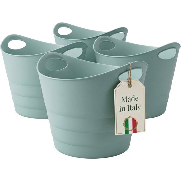 BigDean Wäschekorb Gummitrog Trog mit Tragegriffen Universal Flexibler Gartenkorb (Packung, 4 St., Gummitrog), Flexibel, Groß, Pflegeleicht, Waschbar, Robust