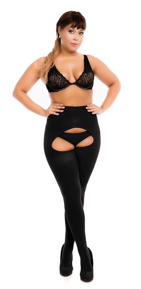 Biggi Big Ouvert Strumpfhose B128 schwarz – Bild 3 von 5