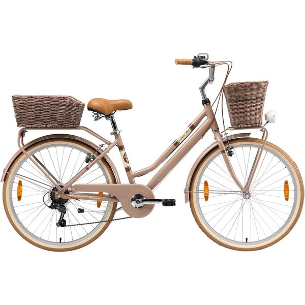 Bikestar Cityrad, 7 Gang Shimano RD-TY21 Schaltwerk, Kettenschaltung, für Damen, Kettenschaltung