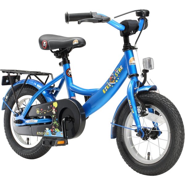 Bikestar Kinderfahrrad Classic, 12 Zoll, ab 93 cm, 3 - 5 Jahre, Jungen, Mädchen, 1 Gang, Handbremse, Rücktrittbremse, Kettenschutz, Höhenverstellbar