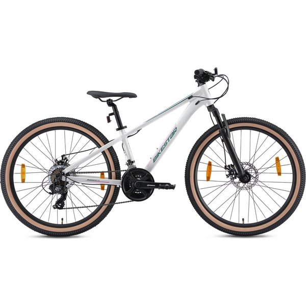 Bikestar Mountainbike, 21 Gang Shimano RD-TY300 Schaltwerk, Kettenschaltung, für Damen und Herren, Kettenschaltung