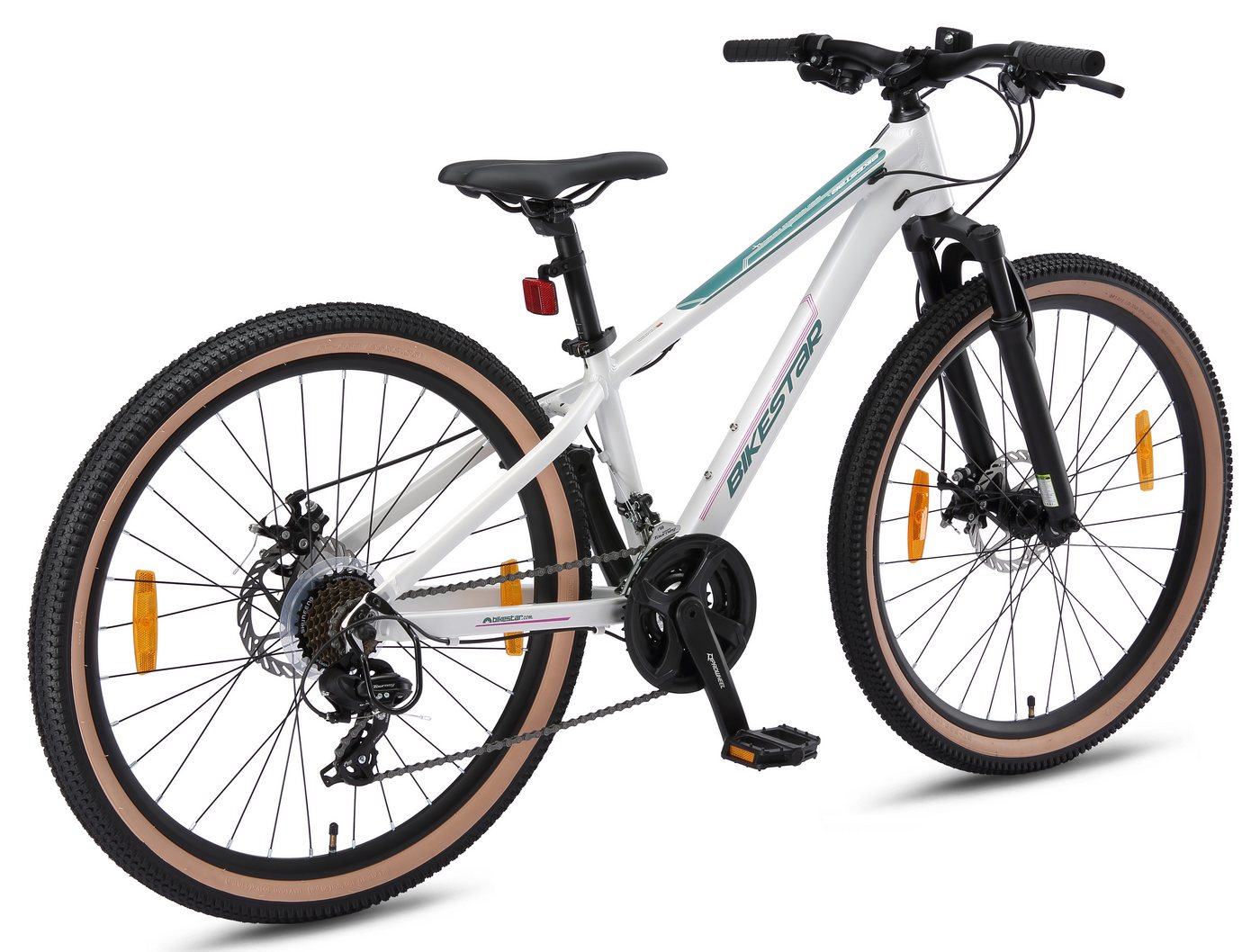Bikestar Mountainbike, 21 Gang Shimano RD-TY300 Schaltwerk, Kettenschaltung, für Damen und Herren, Kettenschaltung – Bild 4 von 5