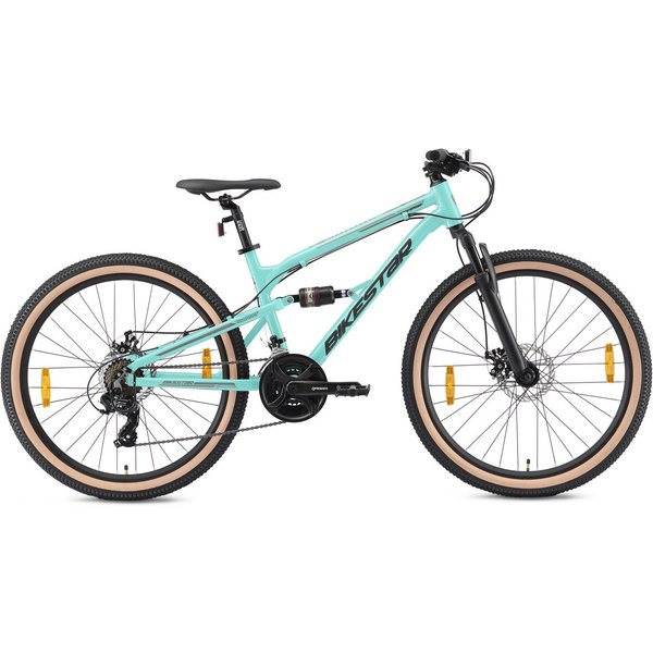 Bikestar Mountainbike, 21 Gang Shimano RD-TY300 Schaltwerk, Kettenschaltung, für Damen und Herren, Kettenschaltung